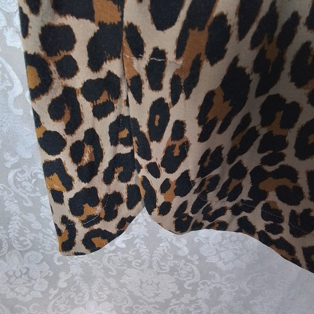 Masai Copenhagen leopard print long sleeve cotton swing dress size L - Picture 6 of 6